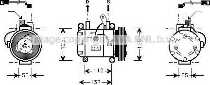 Ava Quality Cooling BW K050 - Компресор, кондиціонер autozip.com.ua