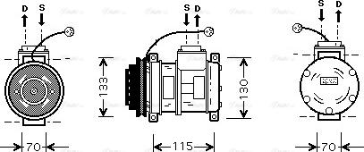 Ava Quality Cooling BW K065 - Компресор, кондиціонер autozip.com.ua