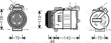 Ava Quality Cooling BW K015 - Компресор, кондиціонер autozip.com.ua