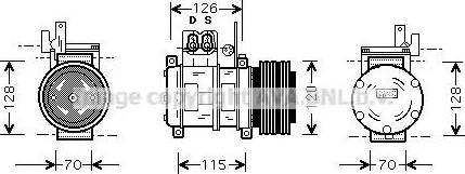 Ava Quality Cooling BW K073 - Компресор, кондиціонер autozip.com.ua