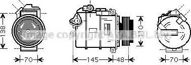 Ava Quality Cooling BW K348 - Компресор, кондиціонер autozip.com.ua