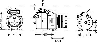 Ava Quality Cooling BW K331 - Компресор, кондиціонер autozip.com.ua