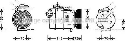 Ava Quality Cooling BW K226 - Компресор, кондиціонер autozip.com.ua