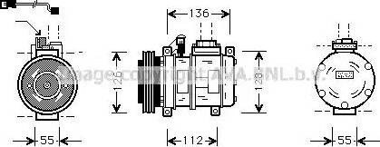 Ava Quality Cooling BW K228 - Компресор, кондиціонер autozip.com.ua