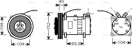 Ava Quality Cooling CLAK001 - Компресор, кондиціонер autozip.com.ua