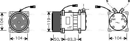 Ava Quality Cooling CLAK002 - Компресор, кондиціонер autozip.com.ua