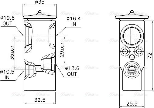 Ava Quality Cooling CN1340 - Розширювальний клапан, кондиціонер autozip.com.ua