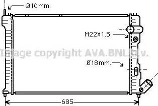 Ava Quality Cooling CN 2071 - Радіатор, охолодження двигуна autozip.com.ua