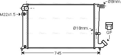 Ava Quality Cooling CN 2142 - Радіатор, охолодження двигуна autozip.com.ua
