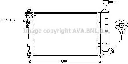 Ava Quality Cooling CN 2168 - Радіатор, охолодження двигуна autozip.com.ua