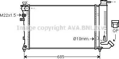 AVA CN 2112 - Радіатор, охолодження двигуна autozip.com.ua