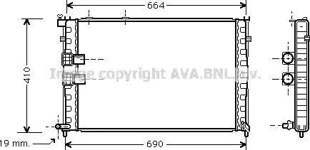 Ava Quality Cooling CN 2133 - Радіатор, охолодження двигуна autozip.com.ua