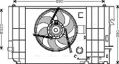 Ava Quality Cooling CN 7546 - Вентилятор, охолодження двигуна autozip.com.ua