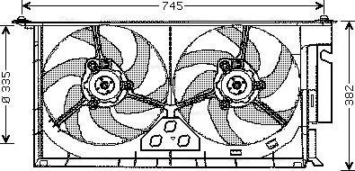 Ava Quality Cooling PE 7537 - Вентилятор, охолодження двигуна autozip.com.ua