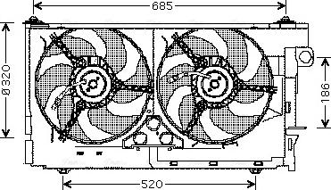 Ava Quality Cooling CN 7516 - Вентилятор, охолодження двигуна autozip.com.ua