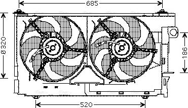 Ava Quality Cooling CN 7522 - Вентилятор, охолодження двигуна autozip.com.ua