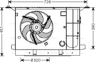 Ava Quality Cooling CN 7537 - Вентилятор, охолодження двигуна autozip.com.ua