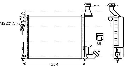 Ava Quality Cooling CNA2149 - Радіатор, охолодження двигуна autozip.com.ua