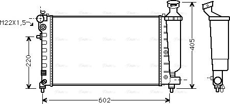 AVA CNA2119 - Радіатор, охолодження двигуна autozip.com.ua