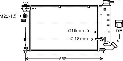 AVA CNA2110 - Радіатор, охолодження двигуна autozip.com.ua