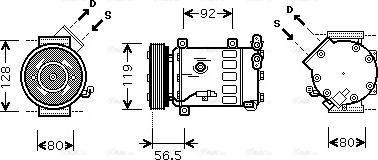 Ava Quality Cooling CNAK242 - Компресор, кондиціонер autozip.com.ua