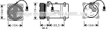 Ava Quality Cooling CNAK216 - Компресор, кондиціонер autozip.com.ua