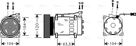 Ava Quality Cooling CN K175 - Компресор, кондиціонер autozip.com.ua