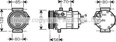 Ava Quality Cooling CN K254 - Компресор, кондиціонер autozip.com.ua