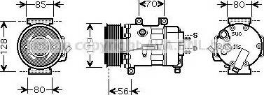 Ava Quality Cooling CN K250 - Компресор, кондиціонер autozip.com.ua