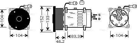 Ava Quality Cooling CPAK004 - Компресор, кондиціонер autozip.com.ua