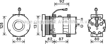 Ava Quality Cooling CPK016 - Компресор, кондиціонер autozip.com.ua