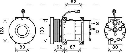 Ava Quality Cooling CPAK016 - Компресор, кондиціонер autozip.com.ua