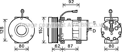 Ava Quality Cooling CPK014 - Компресор, кондиціонер autozip.com.ua