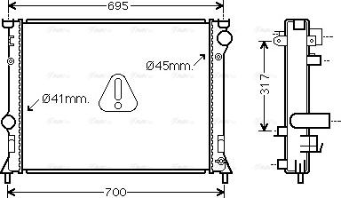 Ava Quality Cooling CR2138 - Радіатор, охолодження двигуна autozip.com.ua