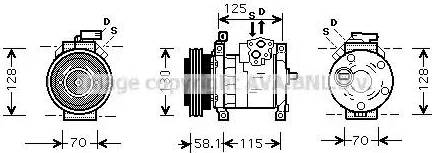AVA CR K094 - Компресор, кондиціонер autozip.com.ua