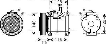 AVA CR K108 - Компресор, кондиціонер autozip.com.ua