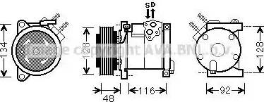 Ava Quality Cooling CR K102 - Компресор, кондиціонер autozip.com.ua