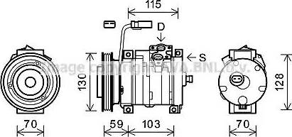 Ava Quality Cooling CRK117 - Компресор, кондиціонер autozip.com.ua