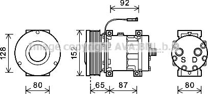 Ava Quality Cooling CSK008 - Компресор, кондиціонер autozip.com.ua