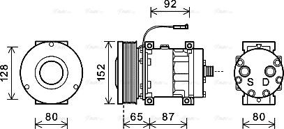 Ava Quality Cooling CSAK008 - Компресор, кондиціонер autozip.com.ua