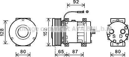 Ava Quality Cooling CSK013 - Компресор, кондиціонер autozip.com.ua