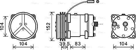 Ava Quality Cooling CSAK020 - Компресор, кондиціонер autozip.com.ua