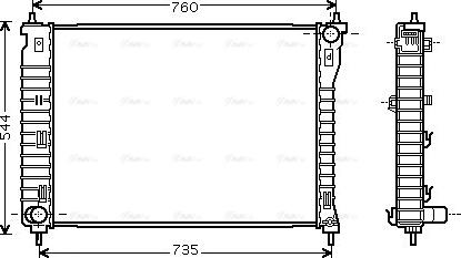 Ava Quality Cooling CT 2034 - Радіатор, охолодження двигуна autozip.com.ua