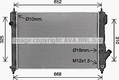 Ava Quality Cooling CT2075 - Радіатор, охолодження двигуна autozip.com.ua