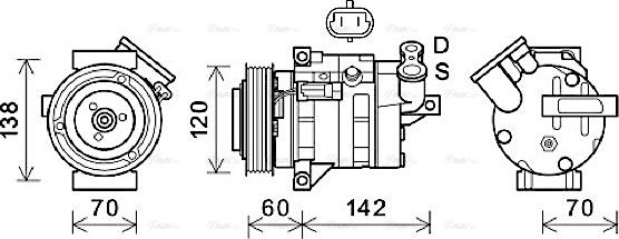 Ava Quality Cooling CTK052 - Компресор, кондиціонер autozip.com.ua