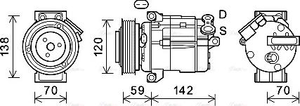 Ava Quality Cooling CTK063 - Компресор, кондиціонер autozip.com.ua