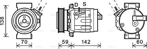 AVA CTK035 - Компресор, кондиціонер autozip.com.ua