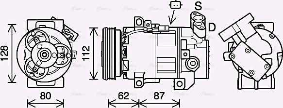 AVA DAAK015 - Компресор, кондиціонер autozip.com.ua