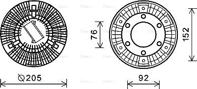 Ava Quality Cooling DFC058 - Зчеплення, вентилятор радіатора autozip.com.ua