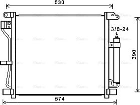 AVA DN5403D - Конденсатор, кондиціонер autozip.com.ua